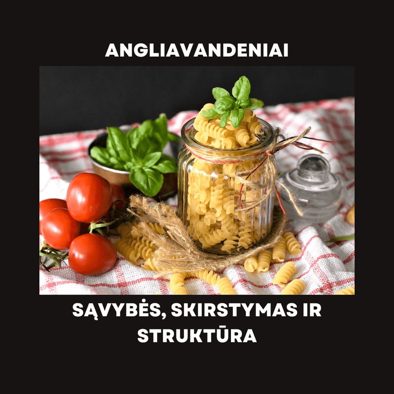 Angliavandeniai - sąvybės, skirstymas ir struktūra